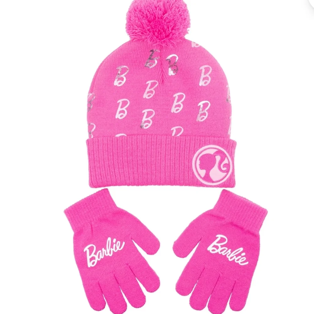 Barbie Beanie Girl's Hat and Glove Set